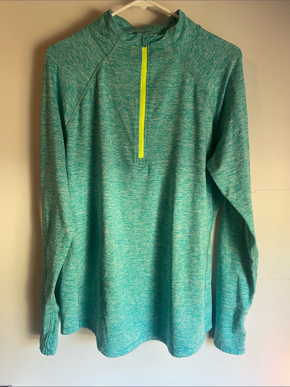 Women’s Heather Teal Quarter-Zip Performance Sweater